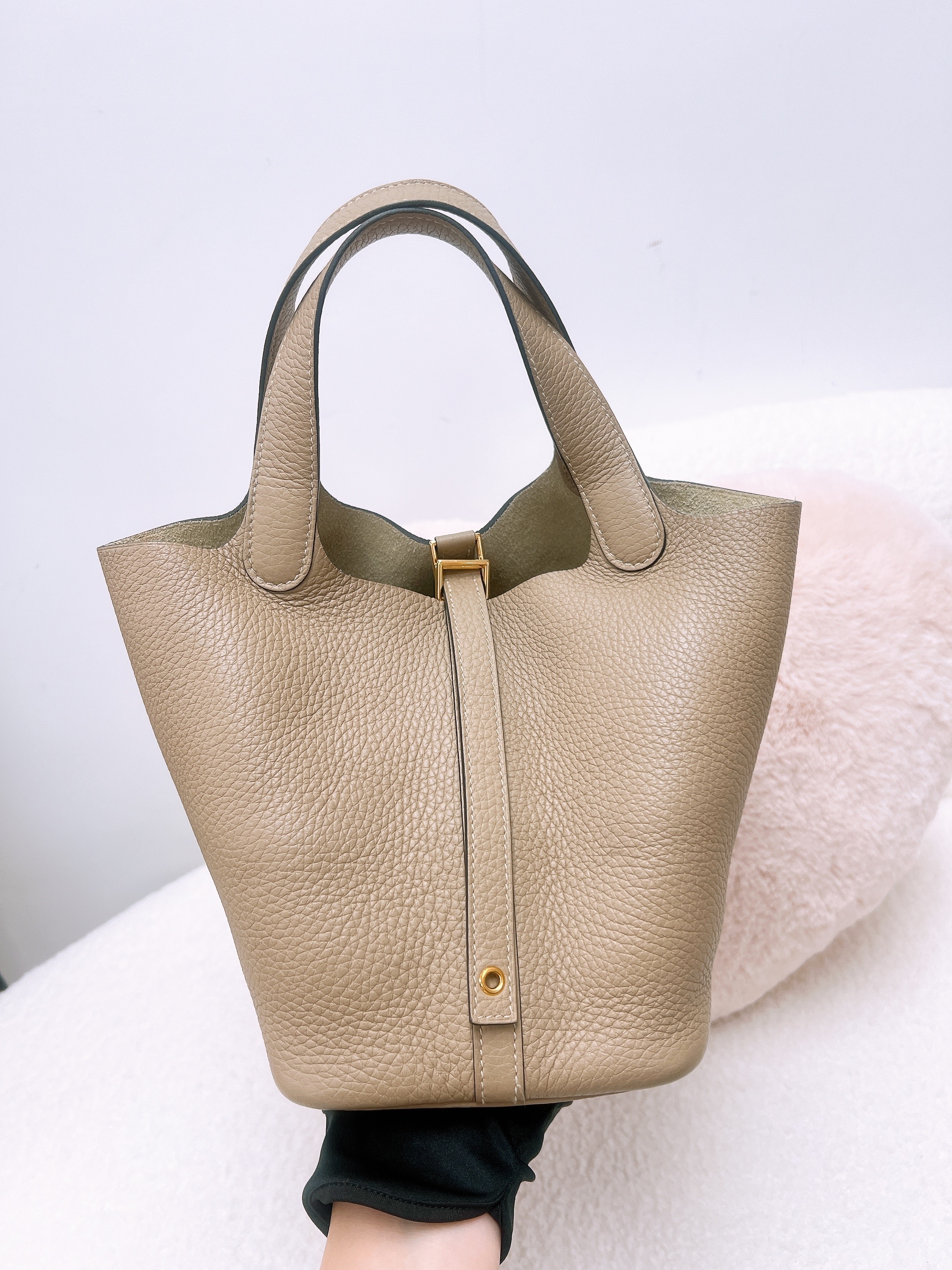 Hermes picotin 18 / trench GHW/ stamp b