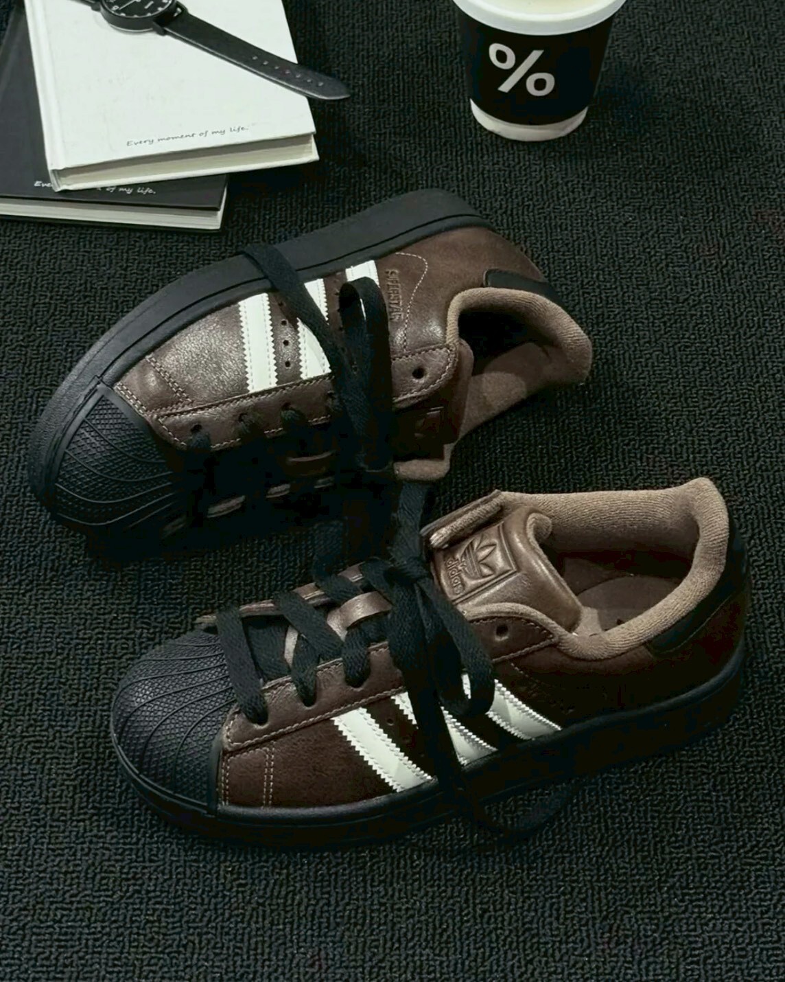 Adidas Superstar ll 黑咖 咖啡棕 大地色 皮革 貝殼鞋 2.0 休閒鞋 男女鞋