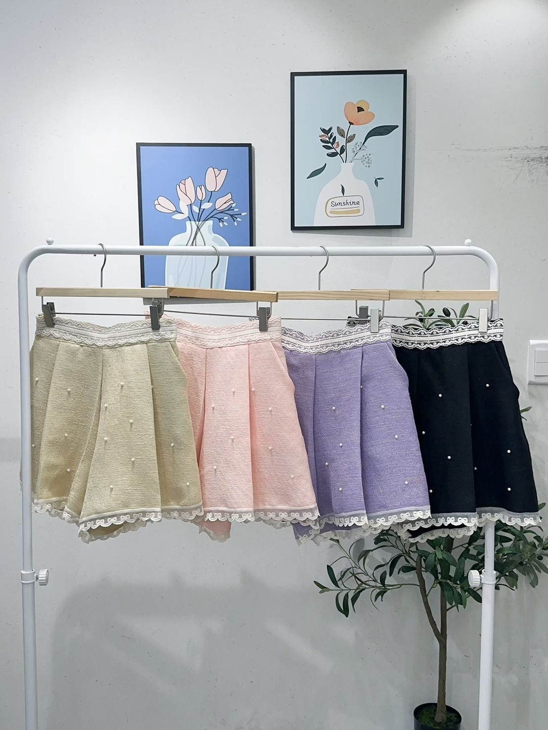 小珍珠織布短褲