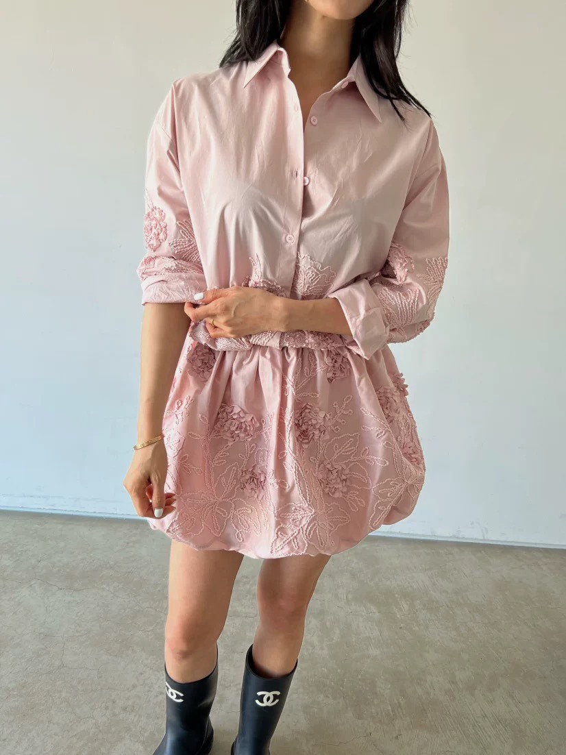 花雕休閒襯衫  短裙(分售)