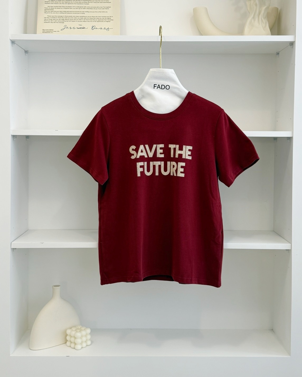 法朵Fado shop｜電繡字母圓領T 0215047 四色