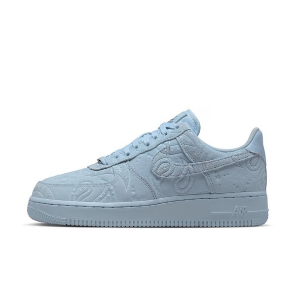 Nike 耐吉 W Air Force 1 07 PRM+ IO1259-400 女 運動休閒鞋 復古鞋 壓紋 氫藍