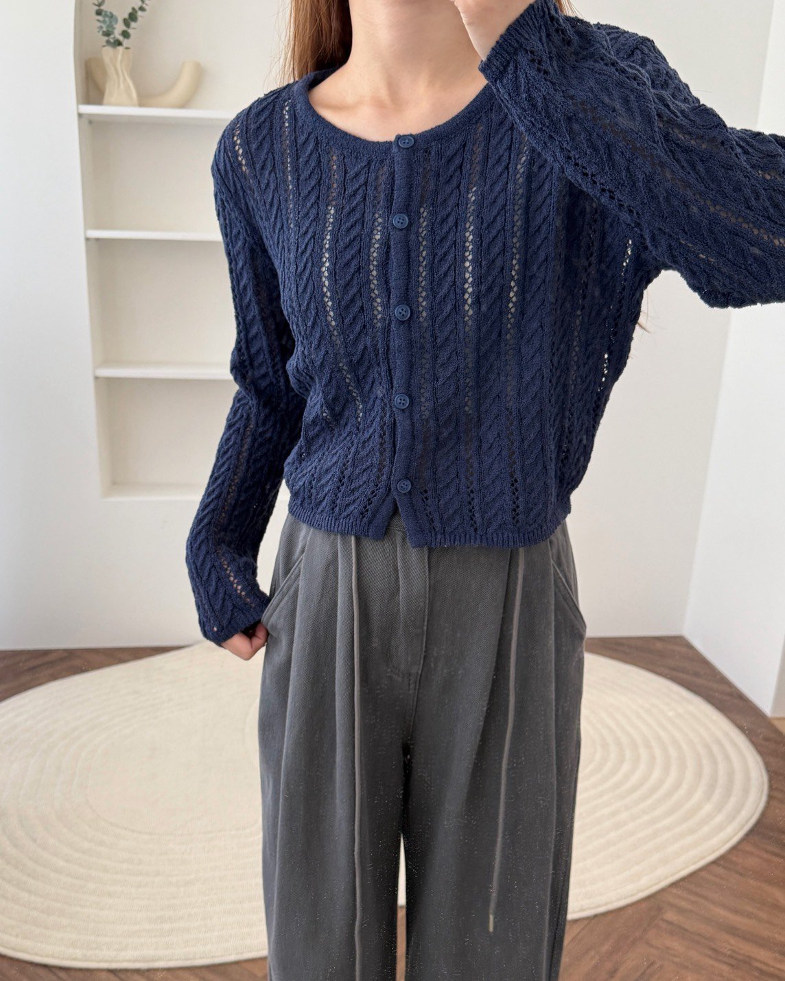 法朵Fado shop｜溫柔感🫧鏤空排扣針織 8125003 五色