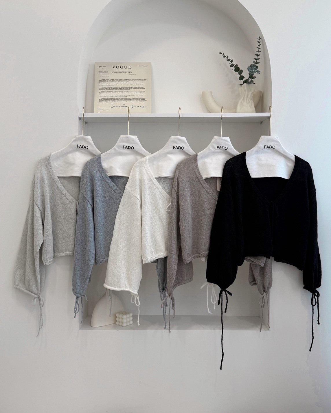 法朵Fado shop｜寬鬆綁帶針織罩衫 8125004 四色