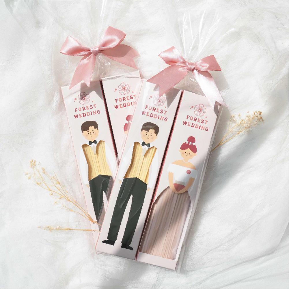 免運｜婚禮小物｜婚禮囍麵系列｜成雙成對款-西式服｜1對2入｜客製化｜桌上禮