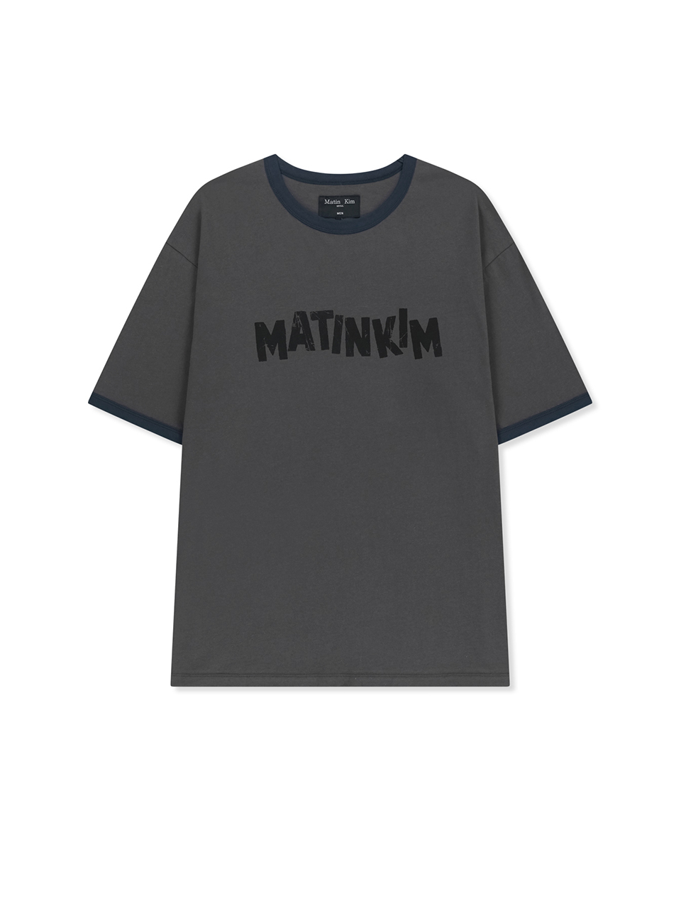 LOGO滾邊上衣男款 炭灰