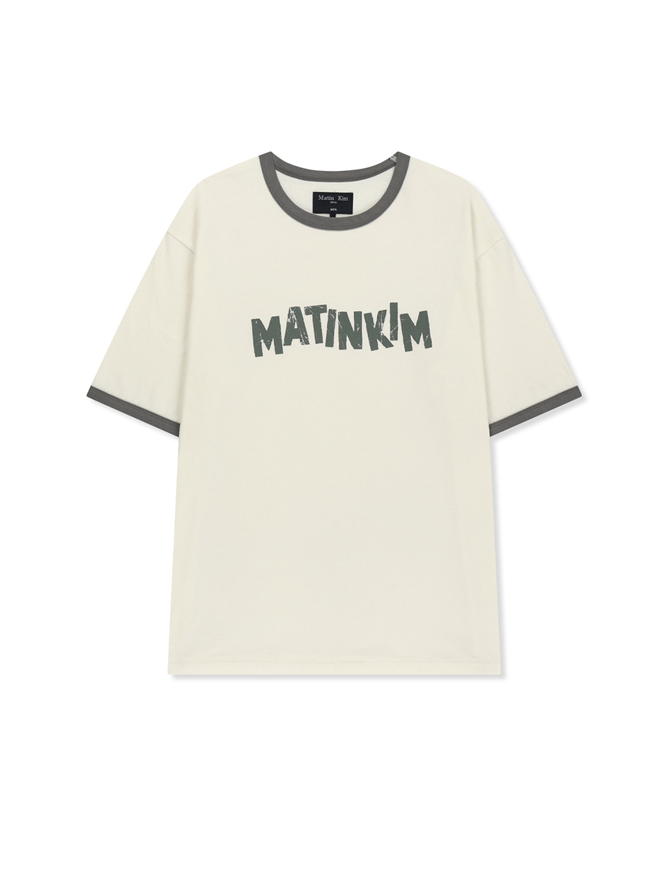 LOGO滾邊上衣男款 奶油色