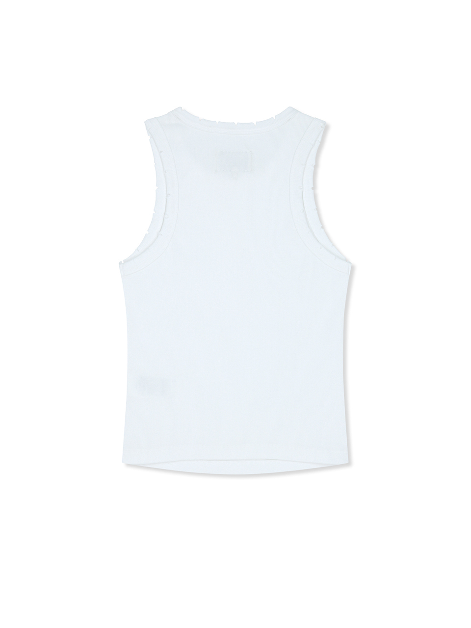 復古做舊LOGO無袖上衣 白色