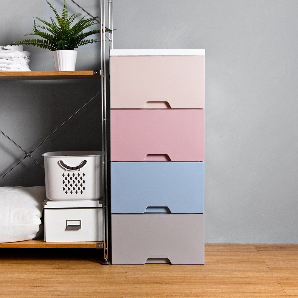 舞動漸層四層抽屜收納櫃40cm｜大容量分層收納・順滑好拉・穩固耐用【輕鬆購五金百貨】