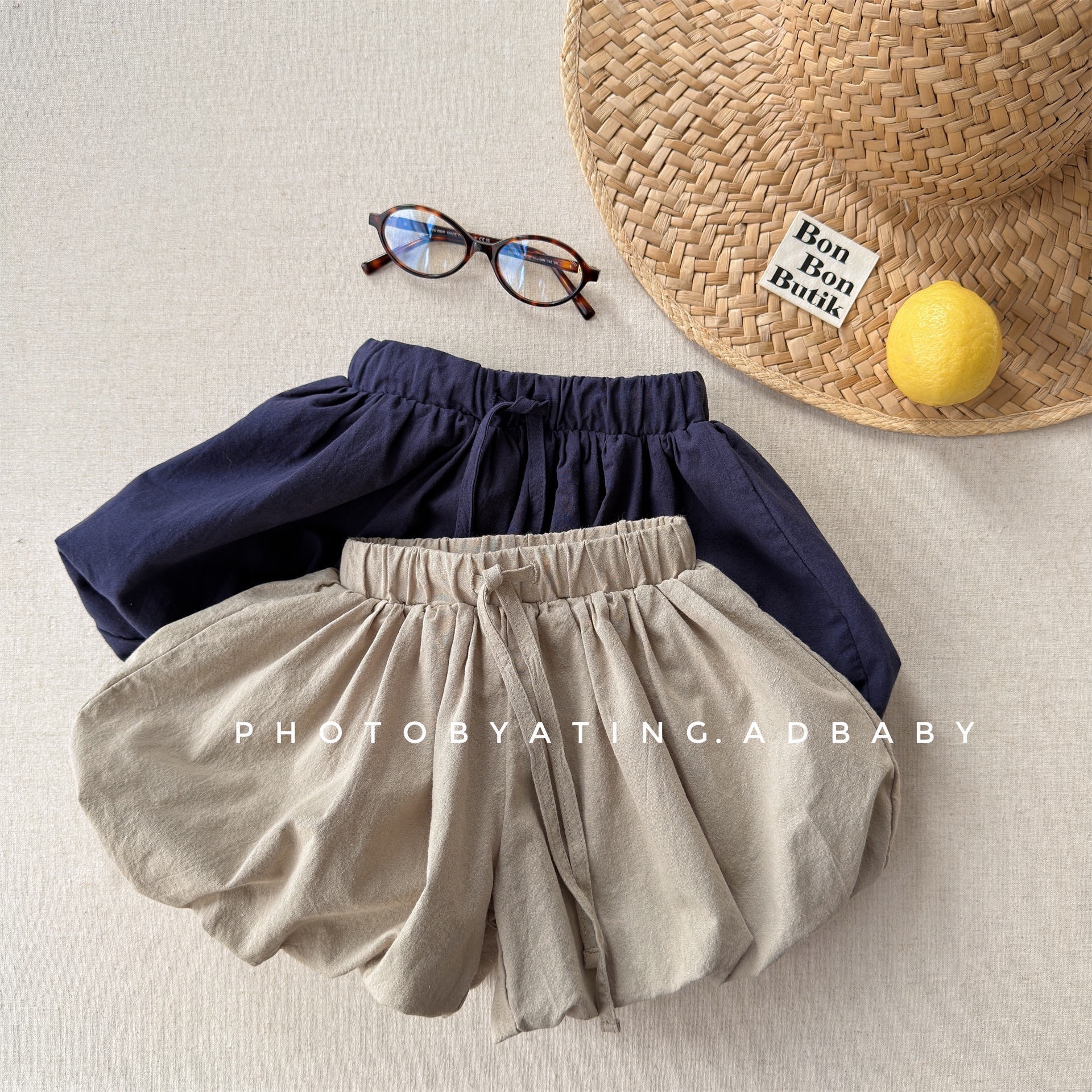 兩色花苞麵包褲