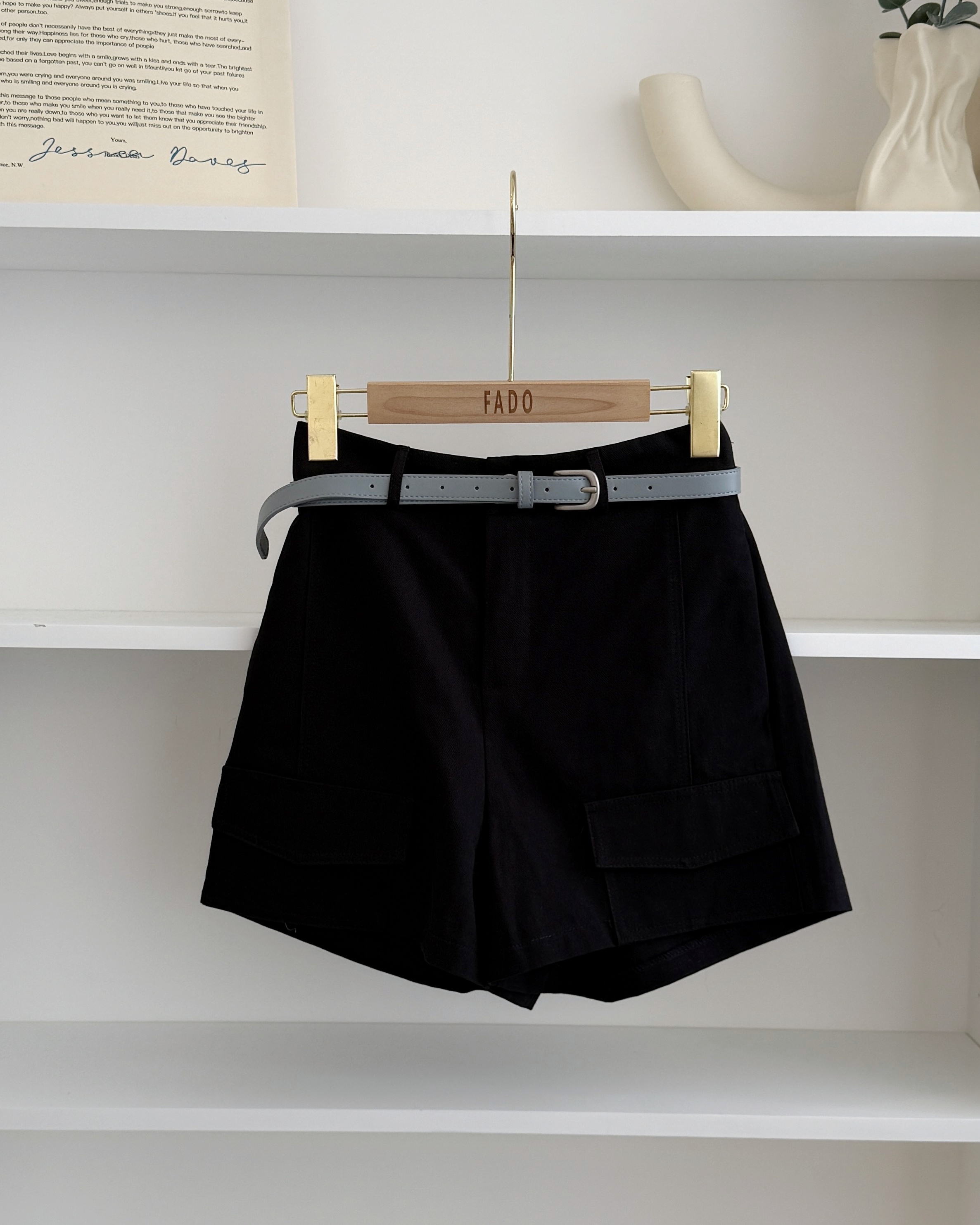 法朵Fado shop｜夏日工裝短褲(附皮帶) 2705004 四色