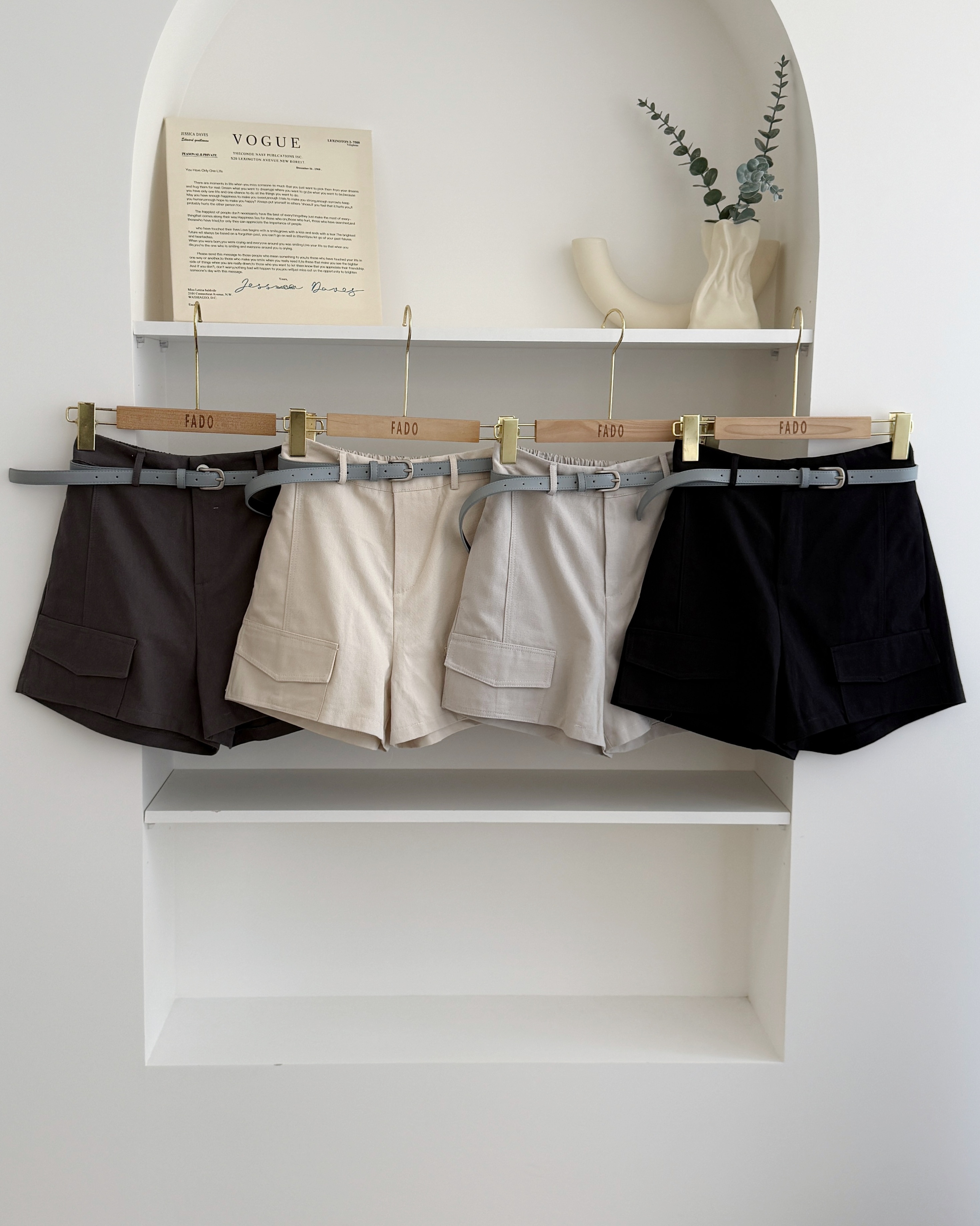 法朵Fado shop｜夏日工裝短褲(附皮帶) 2705004 四色