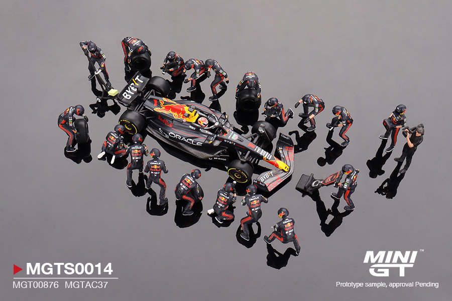 [預訂] Mini GT Oracle Red Bull Racing RB19 #1  Max Verstappen  2023 F1 2023 Japanese Grand Prix Pit Crew Set Limited Edition 5000 Sets