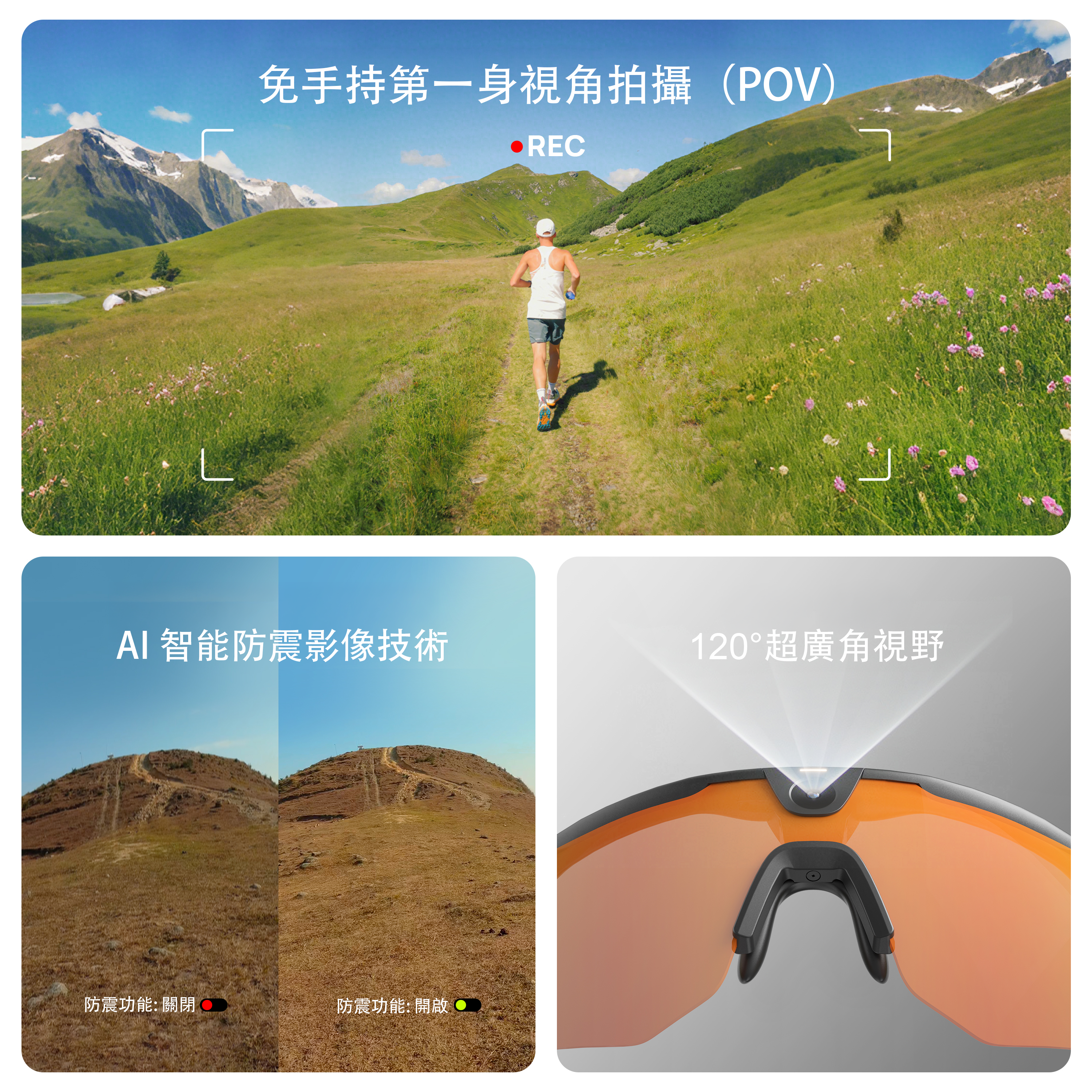 BleeqUp Ranger 4 in 1 AI攝影運動眼鏡