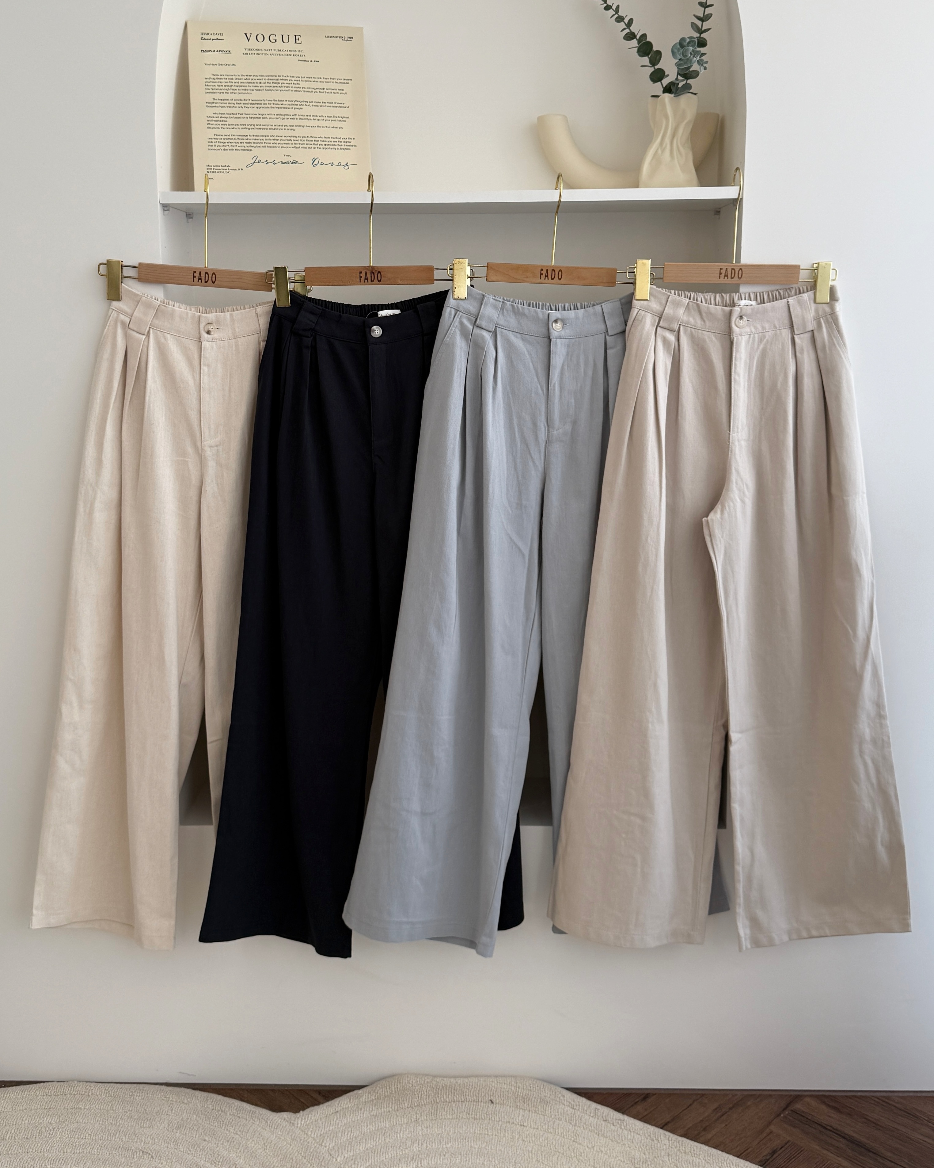 法朵Fado shop｜棉感水洗直筒褲 2745002 四色