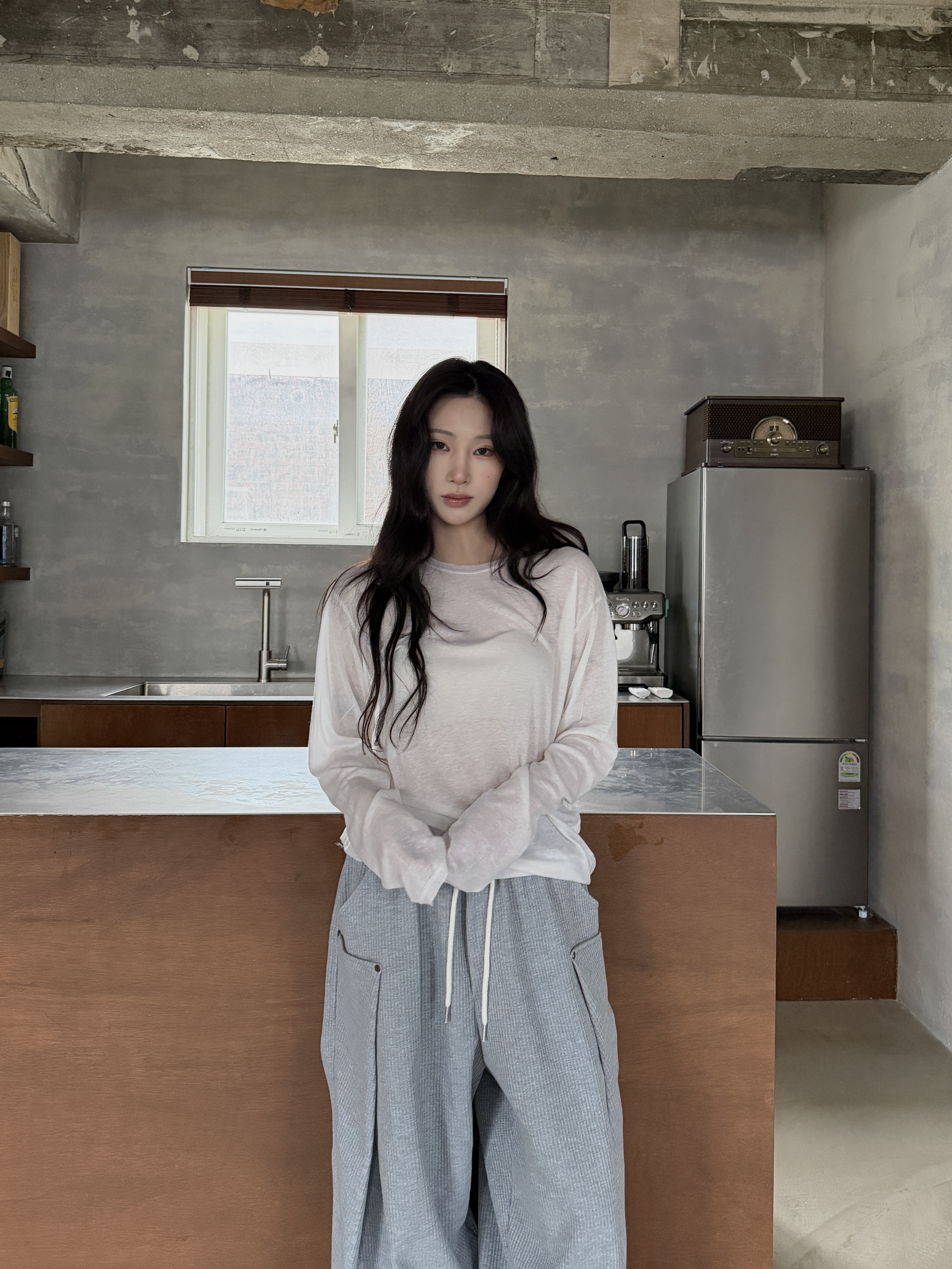 極簡垂感 內搭打底 層次長袖上衣