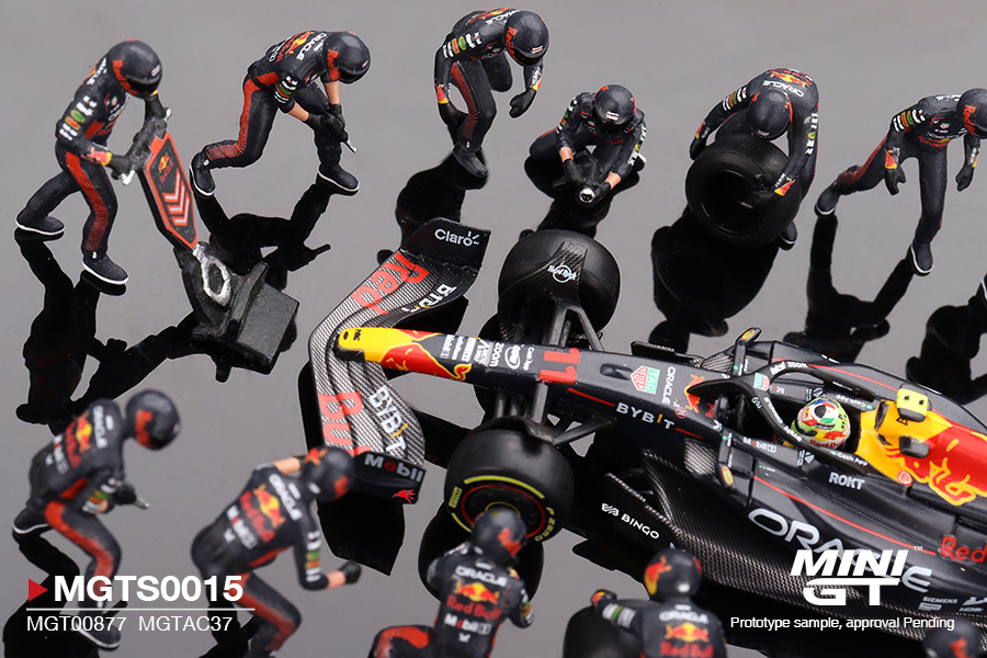 [預訂] Mini GT Oracle Red Bull Racing RB19 #11  Sergio Pérez  2023 F1 2023 Japanese Grand Prix  Pit Crew Set Limited Edition 5000 Sets