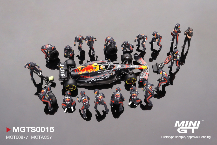 [預訂] Mini GT Oracle Red Bull Racing RB19 #11  Sergio Pérez  2023 F1 2023 Japanese Grand Prix  Pit Crew Set Limited Edition 5000 Sets