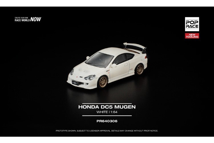 [預訂] POPRACE 1/64 HONDA DC5 MUGEN 白色