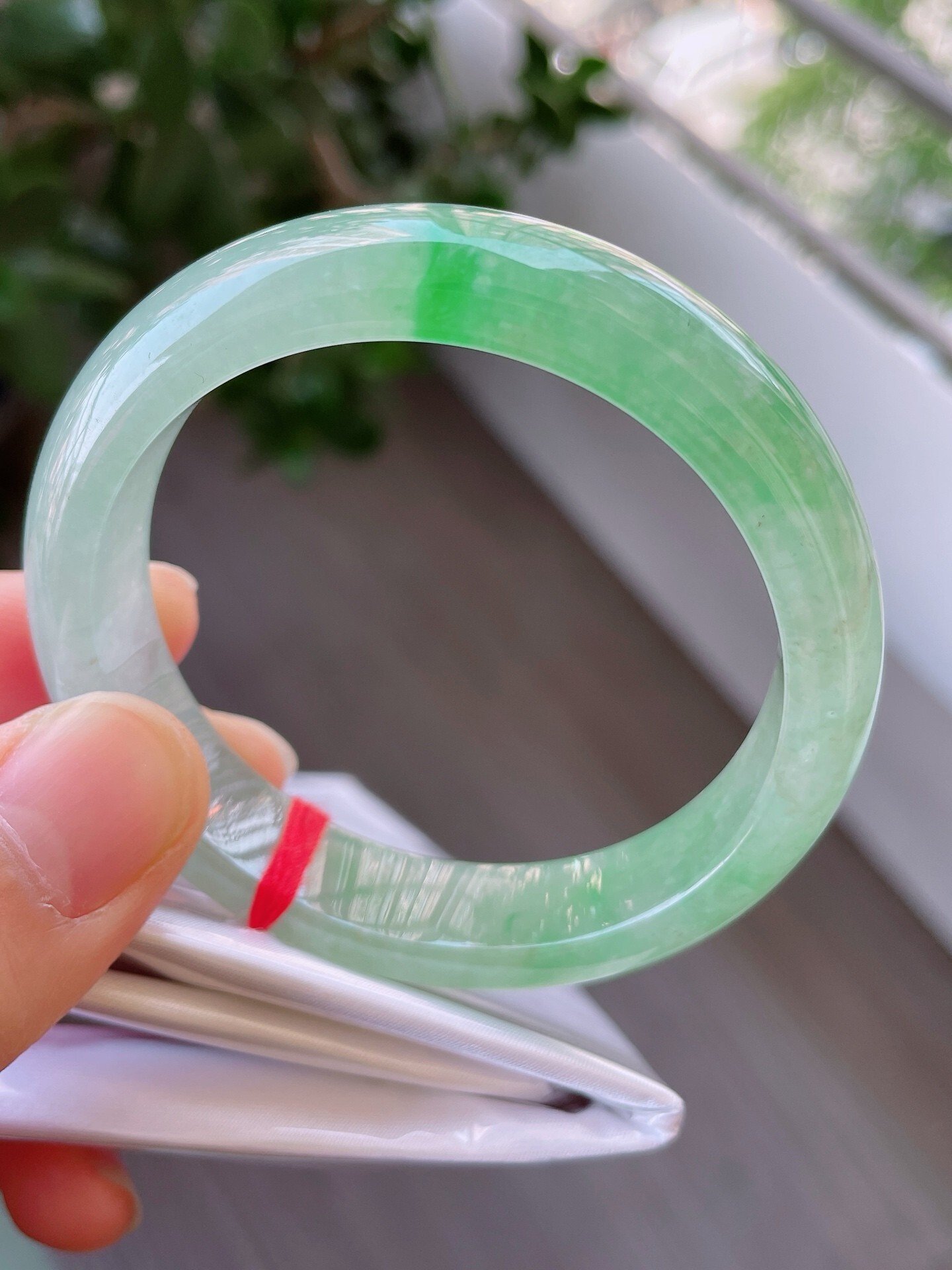 冰飄綠正圈翡翠手鐲,天然翡翠A玉, 緬甸玉, Jade, Jadeite