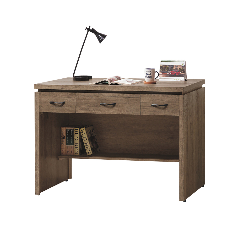 柏蒂家居-哈德威4尺三抽書桌/工作桌