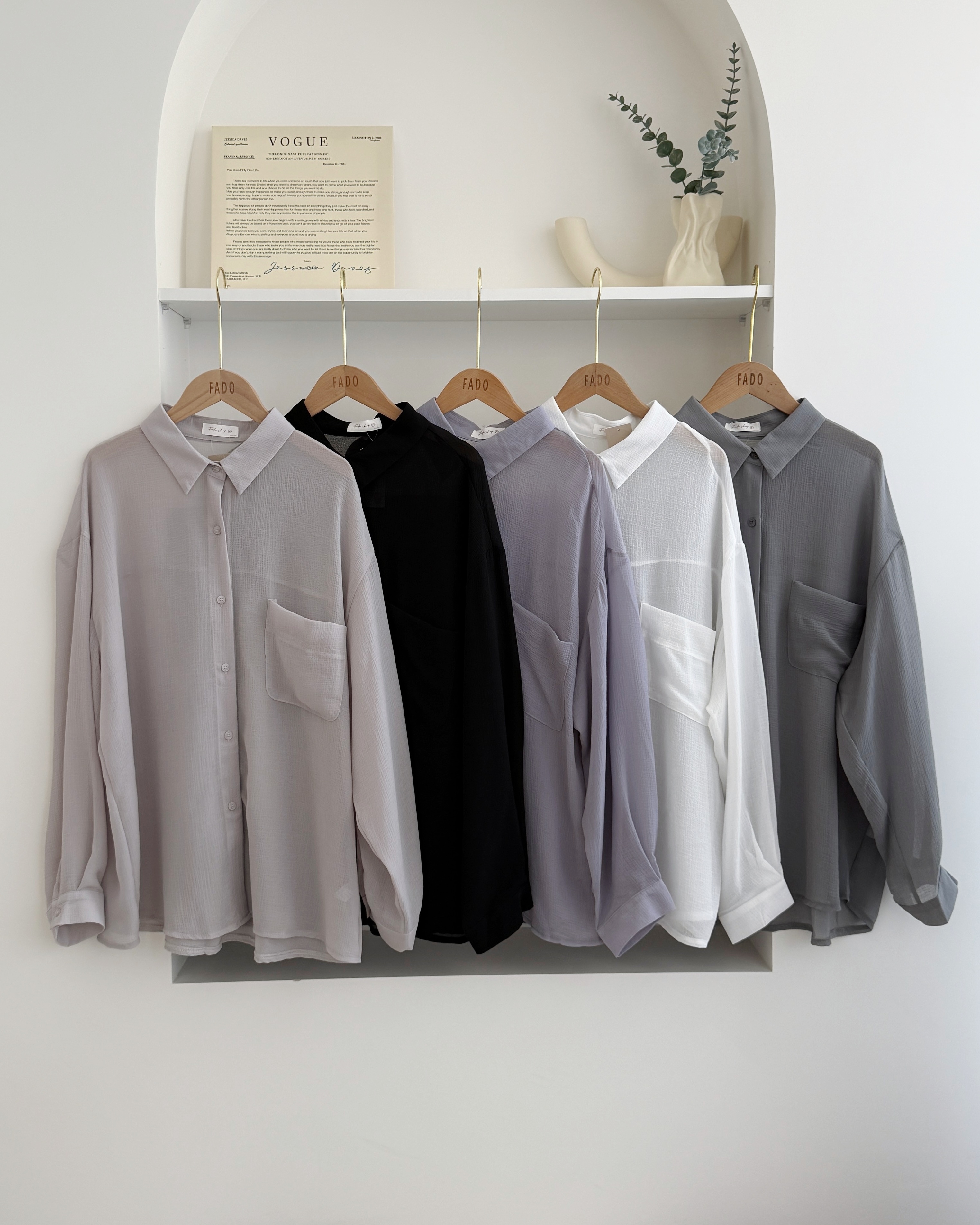 法朵Fado shop｜Daily🤍單口袋雪紡襯衫 3725001 五色