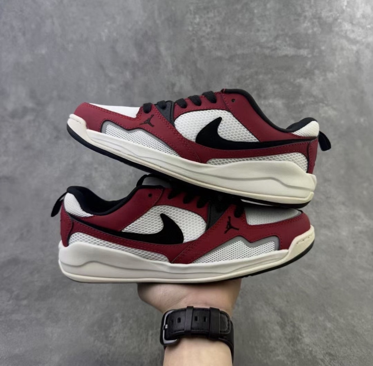 大童鞋 女鞋 NIKE JORDAN CMFT ERA GS 白紅黑 透氣 緩震 麂皮 網眼 運動鞋【HQ0506-106】