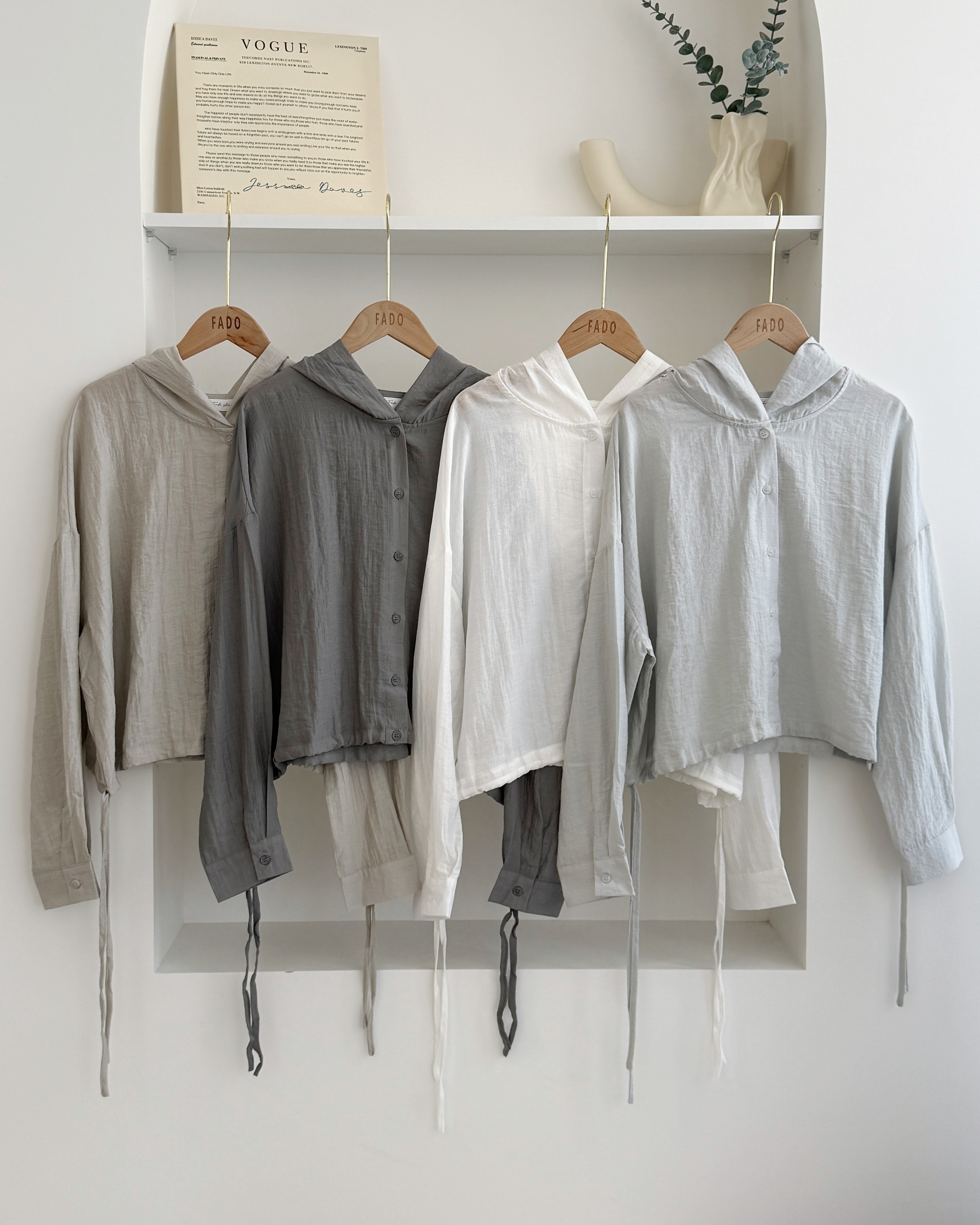 法朵Fado shop｜下擺抽繩連帽襯衫 3725005 四色