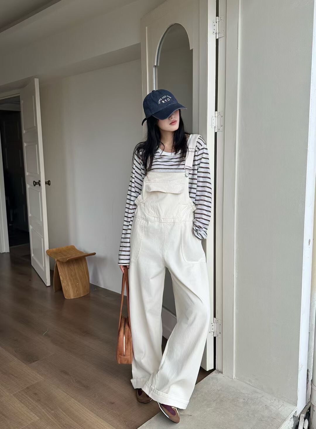 0176-減齡寬鬆吊帶長褲