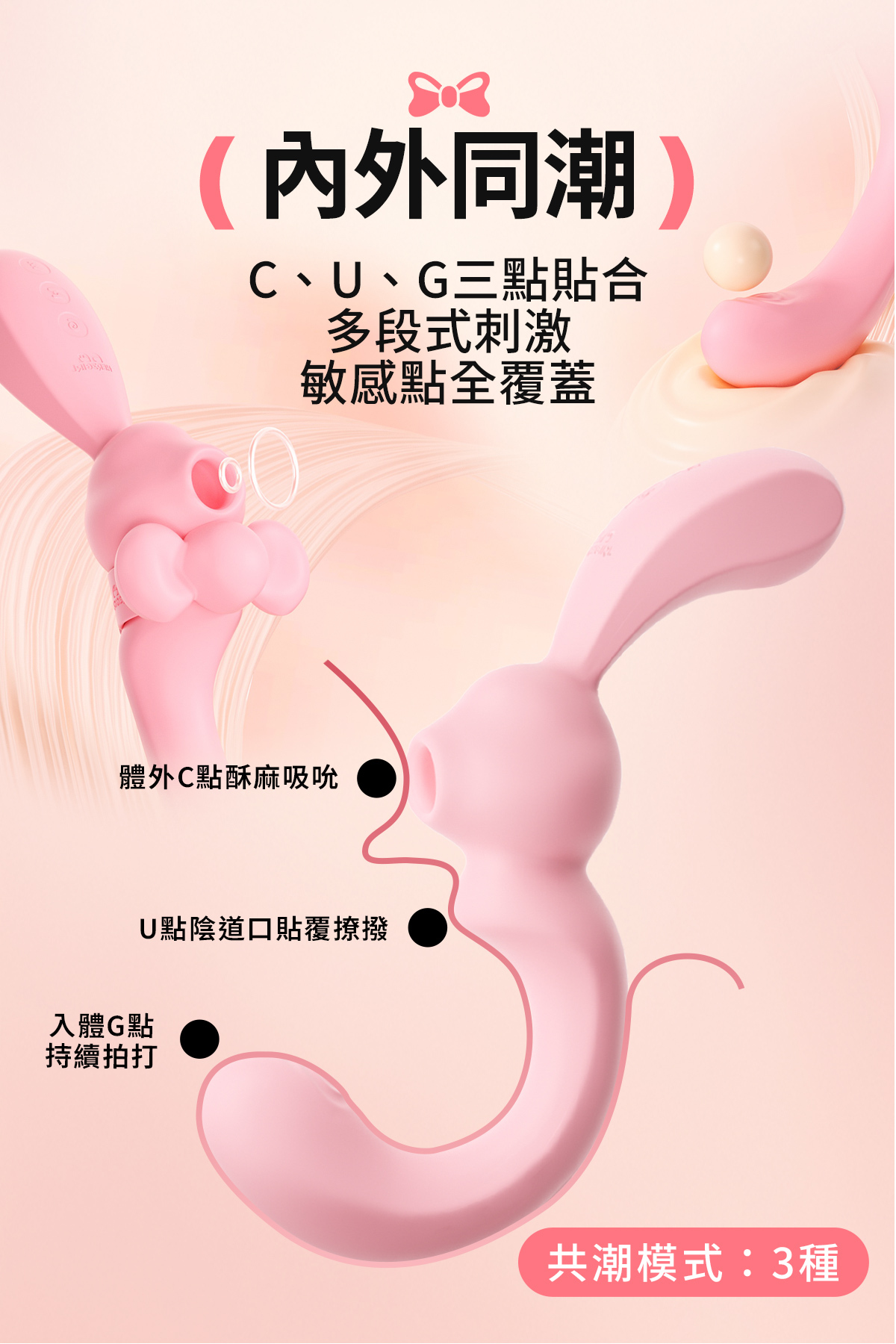 赫茲少女,赫茲少女 HERZGIRL,赫茲少女 #808,#808 彎彎兔,成人用品,情趣用品,情趣玩具,G點按摩棒,吸吮器