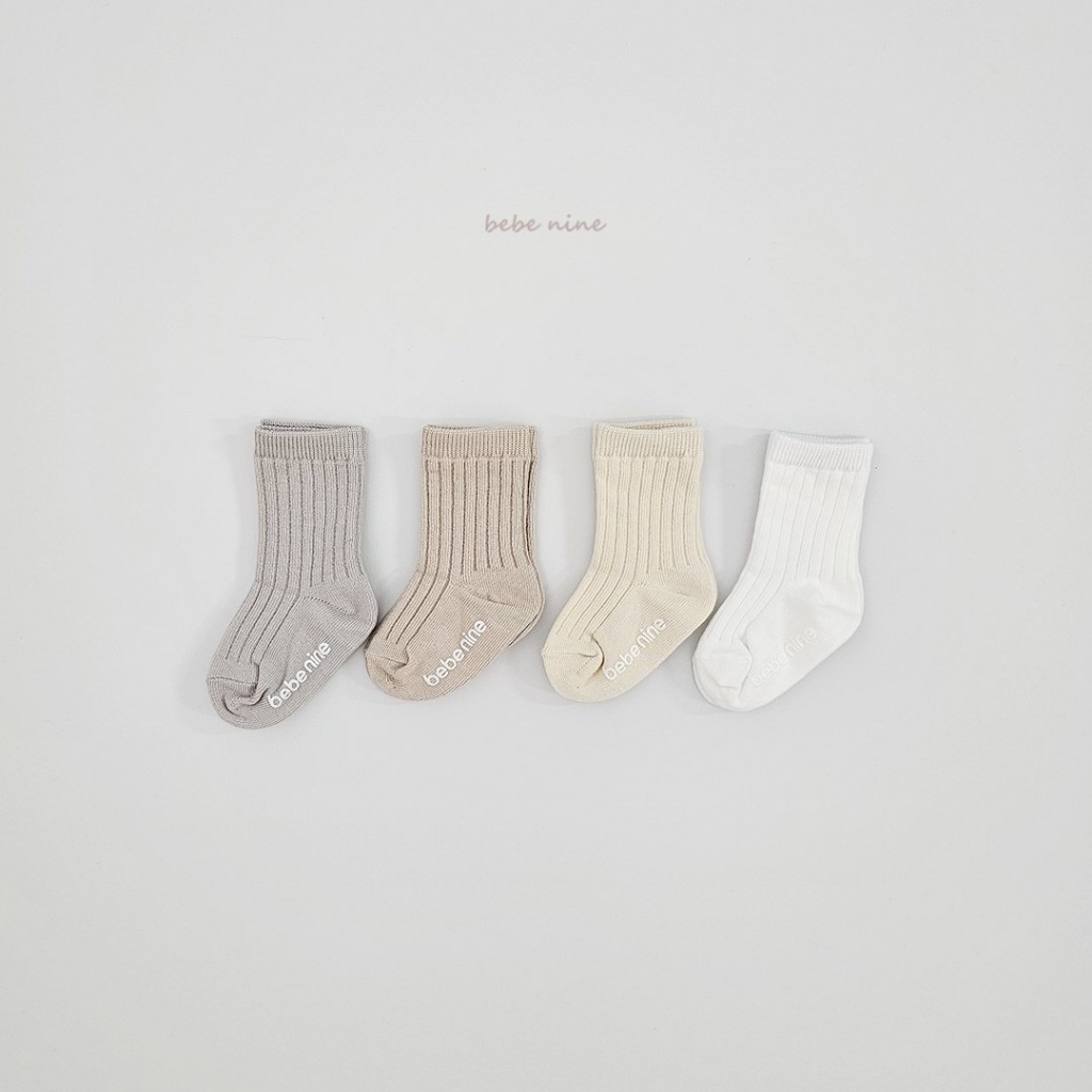 正韓夏bebenine 嫩嬰大地淺色襪(一組四入)