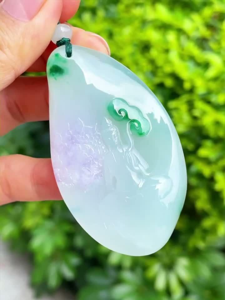 翡翠觀音吊墜,天然翡翠A玉, 緬甸玉, Jade, Jadeite