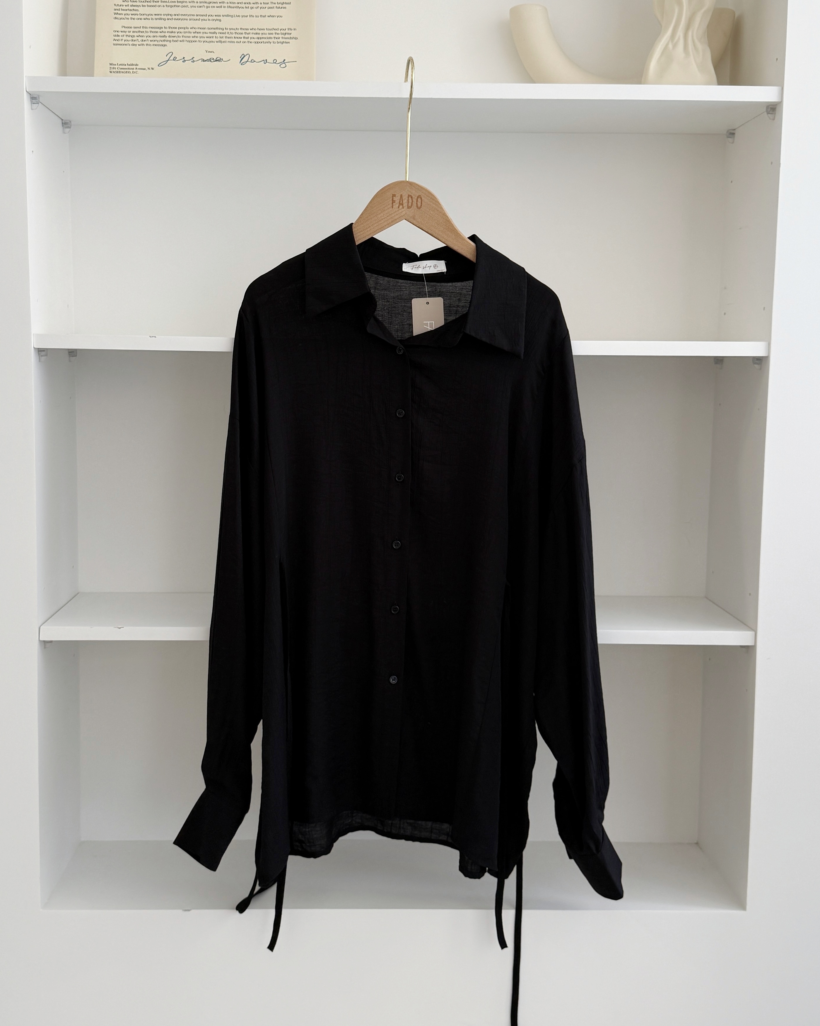 法朵Fado shop｜水波紋綁結襯衫 3725007 三色