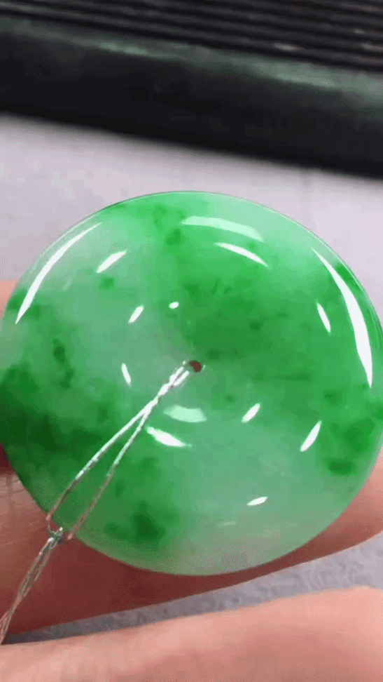 36313 翡翠綠平安扣 (33.2mm直徑)