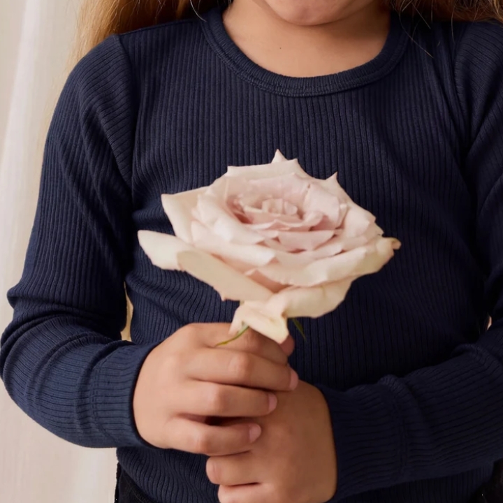 （預購）JAMIEKAY 莫代爾棉螺紋長袖上衣 Organic Cotton Modal Marina Long Sleeve Top - Eclipse