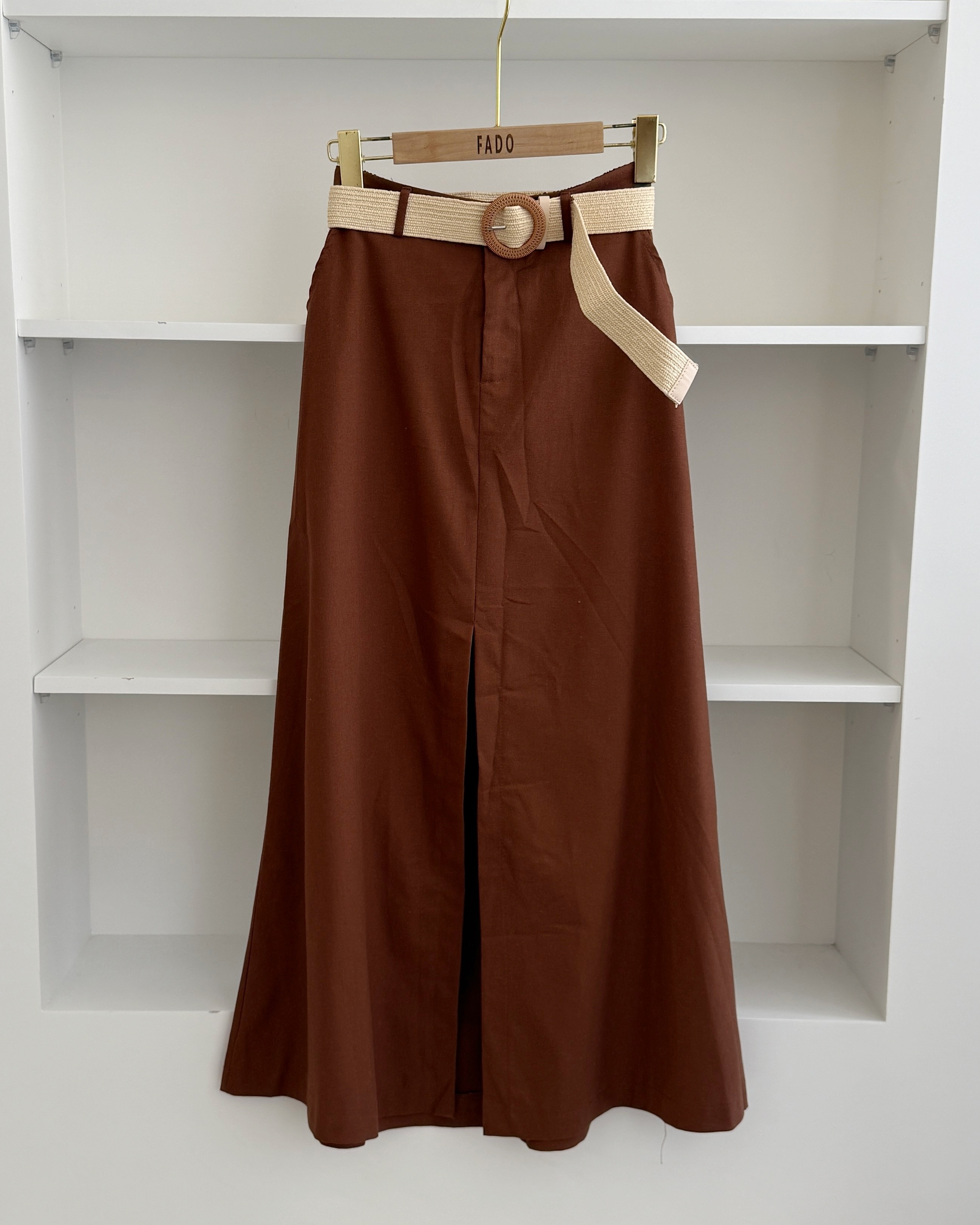 法朵Fado shop｜夏日假期🍹棉麻感A字裙 4435001 三色