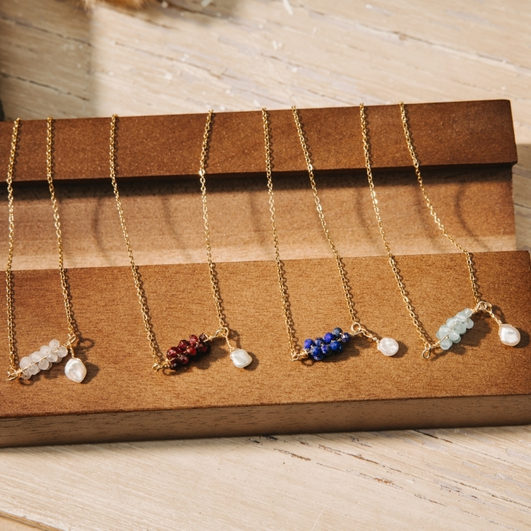 雲下有語系列 雲朵項鍊 靜雲微雨 夜雲繁星 熱雲急雨 森綠細語 青金石 石榴石 貓眼琉璃 巴洛克珍珠 獨家手工設計款