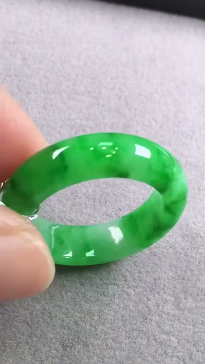 36314 翡翠綠指環 (內徑 17.8mm)