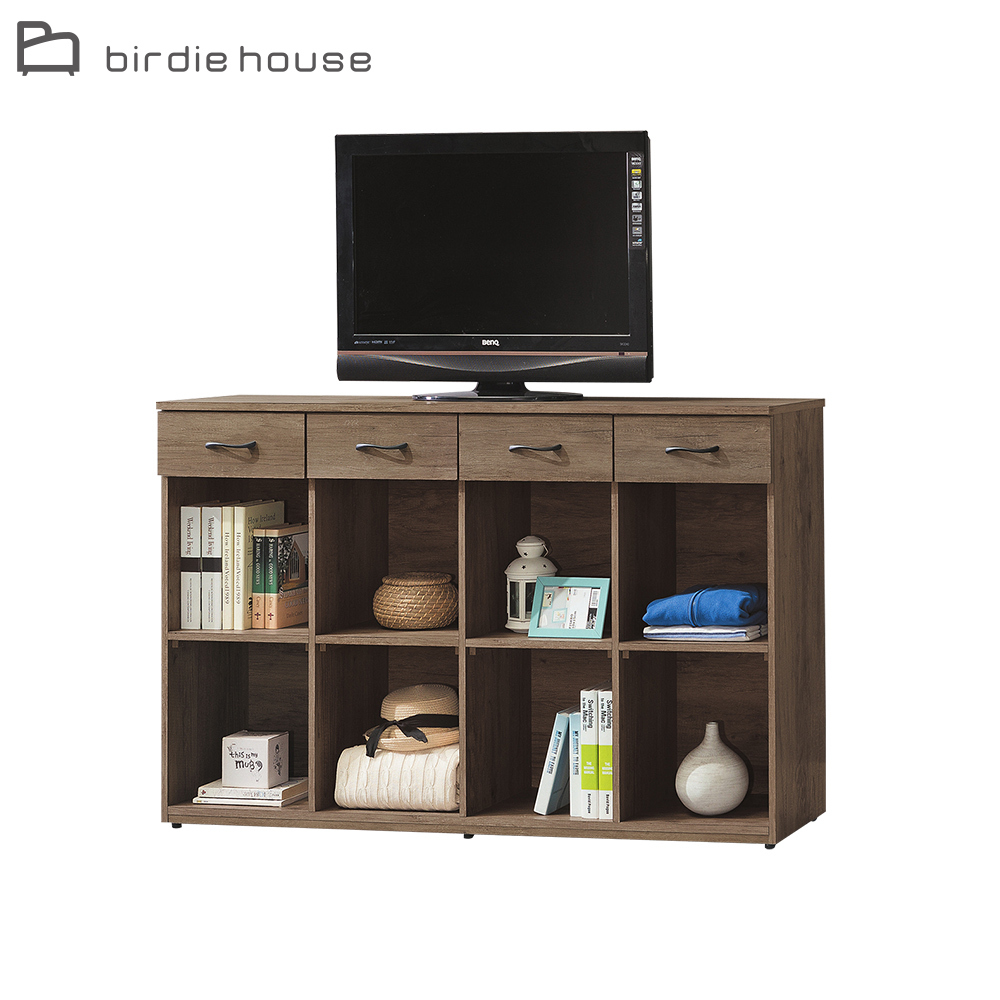 柏蒂家居-哈德威5尺四抽八格開放式收納置物櫃