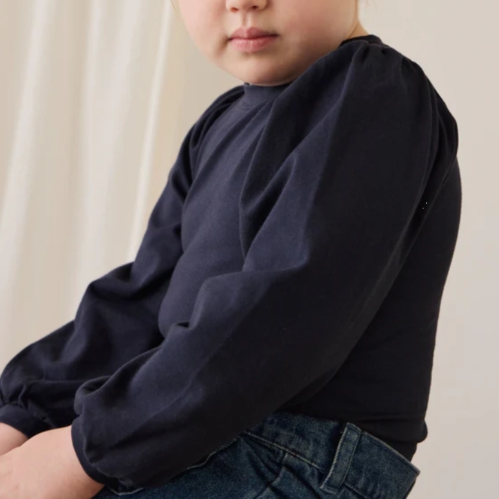 （預購）JAMIEKAY 後釦澎澎袖上衣 Pima Cotton Nylah Top - Eclipse