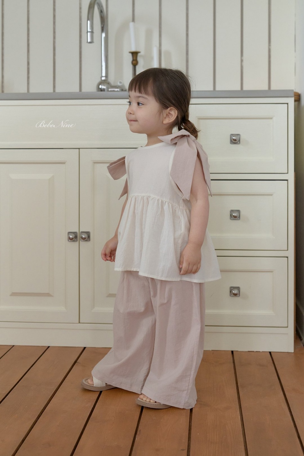 正韓夏bebenine 嫩嬰/小童三色透氣純棉長褲