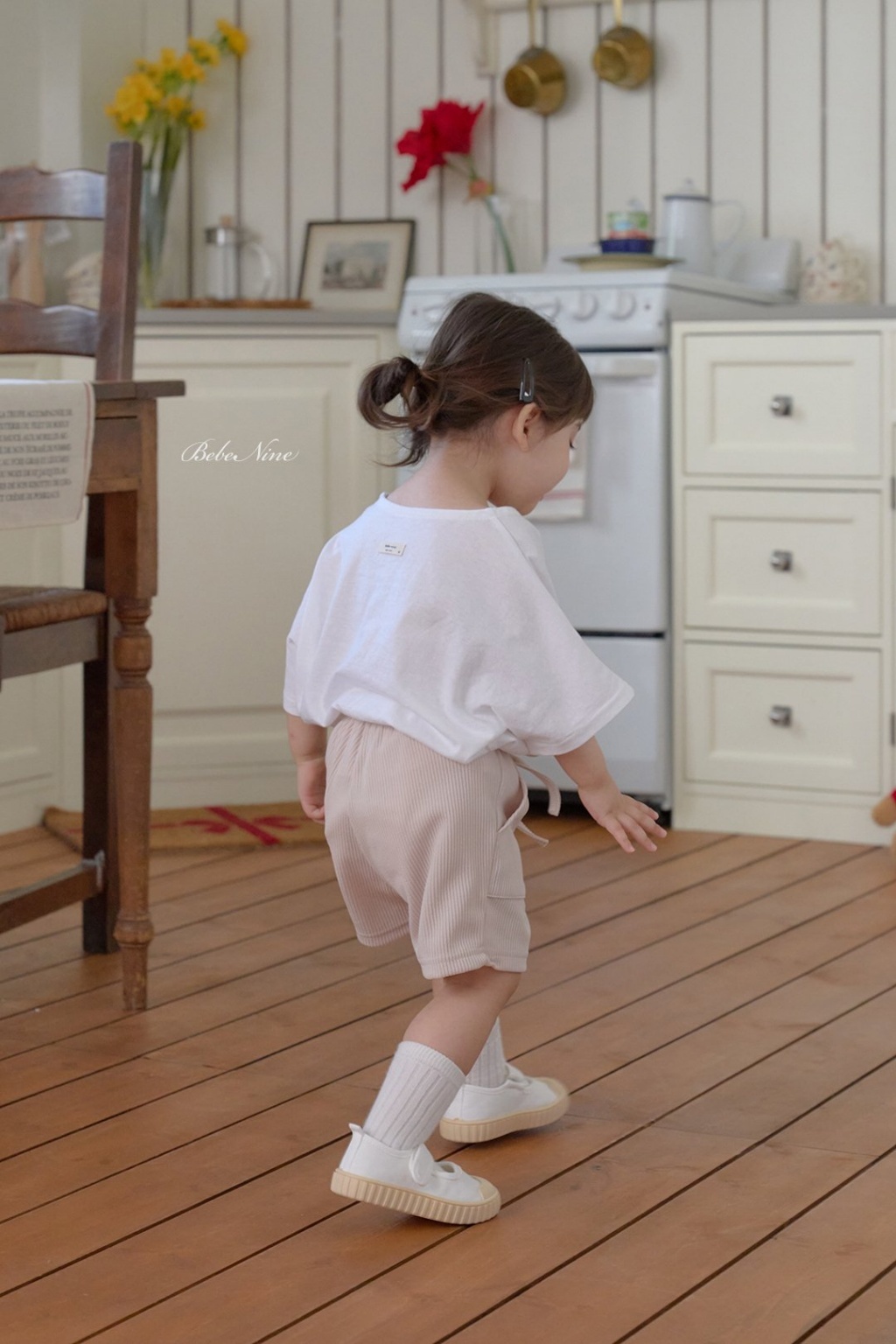 正韓夏bebenine 嫩嬰/小童三色純棉落肩上衣