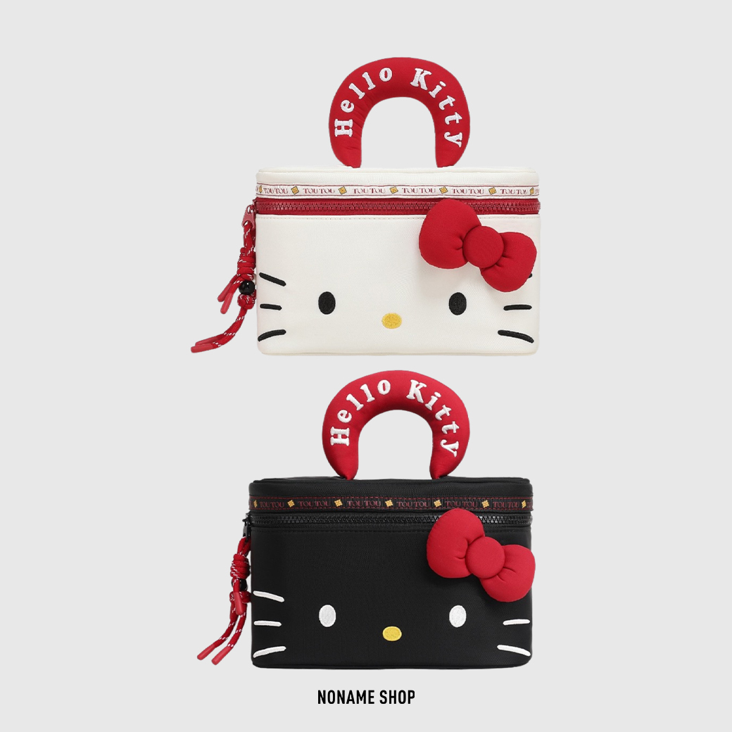TOUTOU X Hello Kitty 聯名款 三麗鷗 凱蒂貓 多功能 收納 化妝包 洗漱包 旅行包 兩色