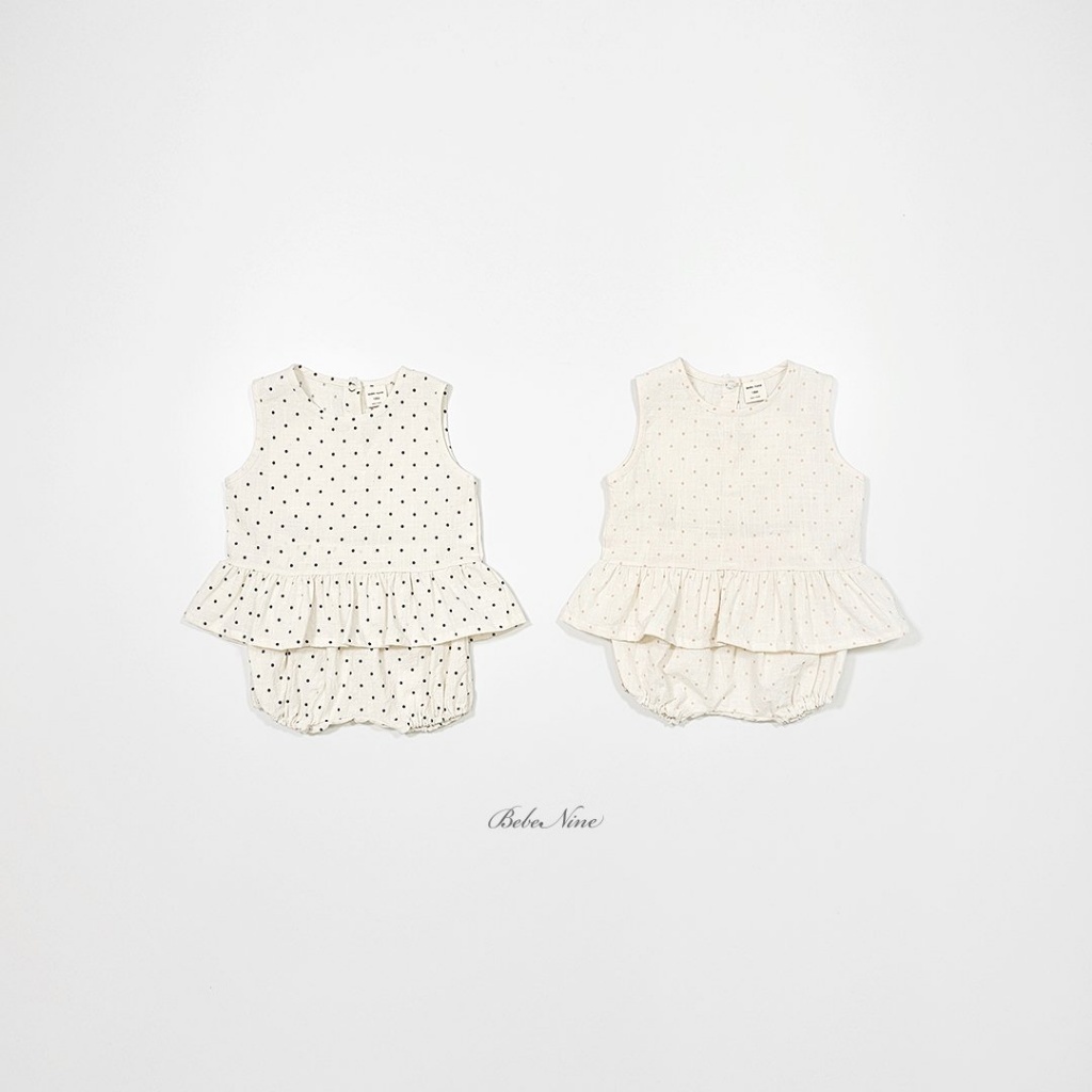 正韓夏bebenine 嫩嬰夏季點點套裝