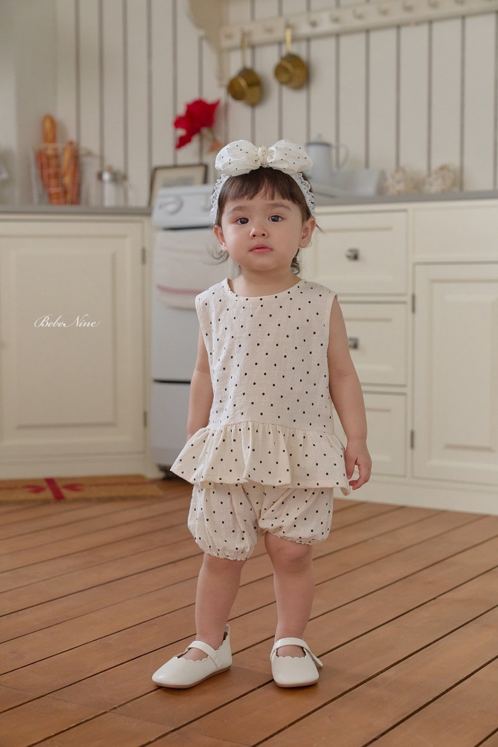 正韓夏bebenine 嫩嬰夏季點點套裝