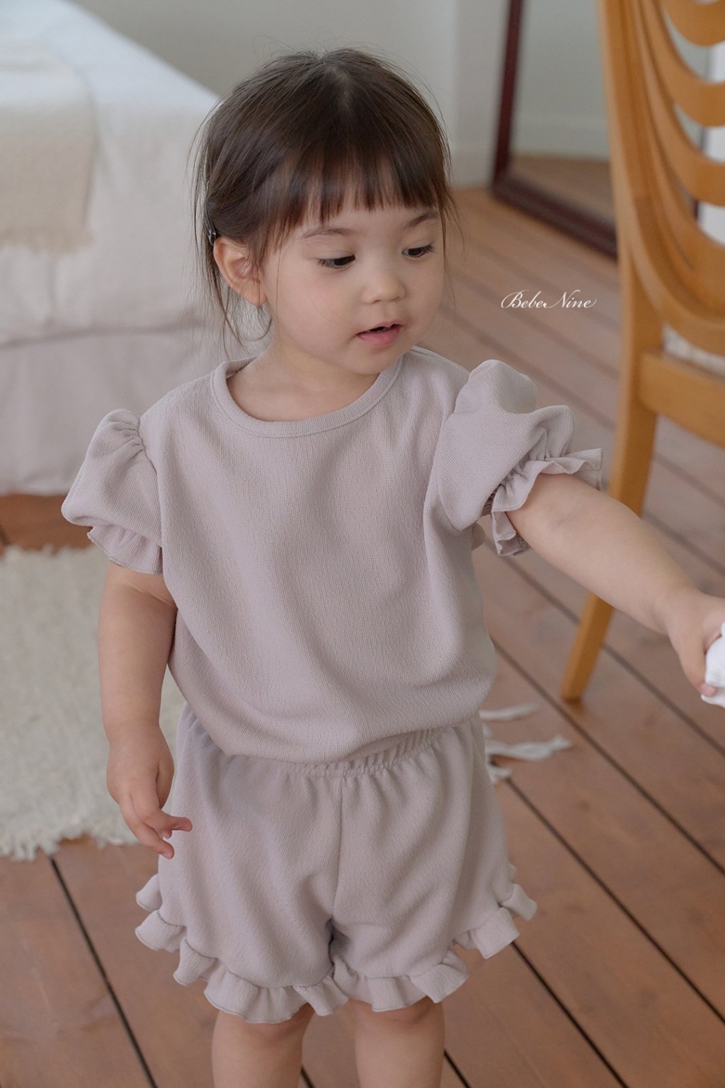 正韓夏bebenine 小童三色花瓣捲邊套裝