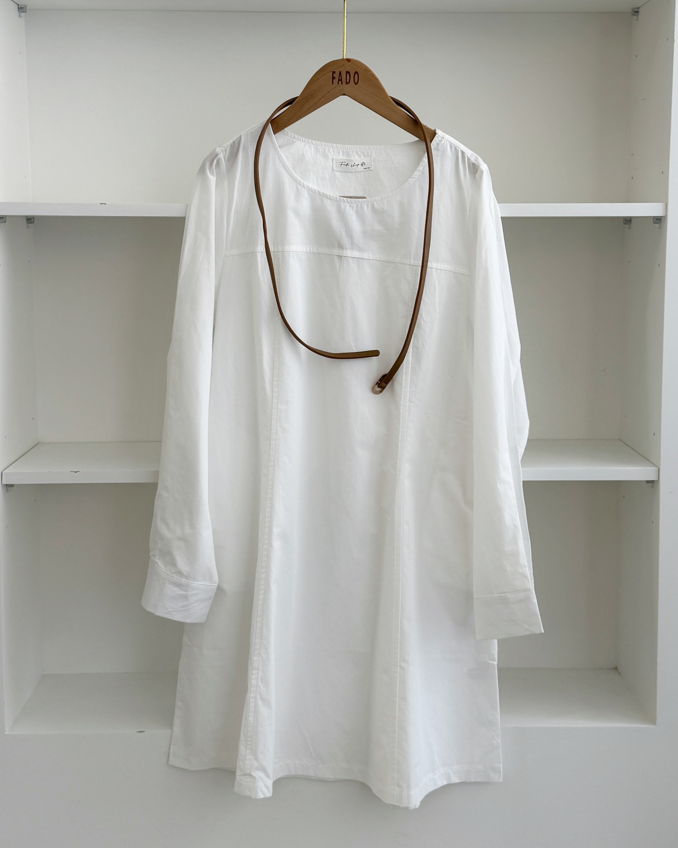 法朵Fado shop｜配皮帶素面洋裝 6705002 兩色