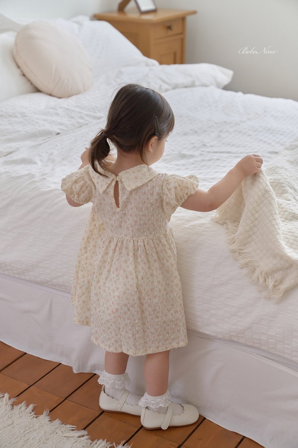 正韓夏bebenine 小童兩色河畔野餐碎花洋裝