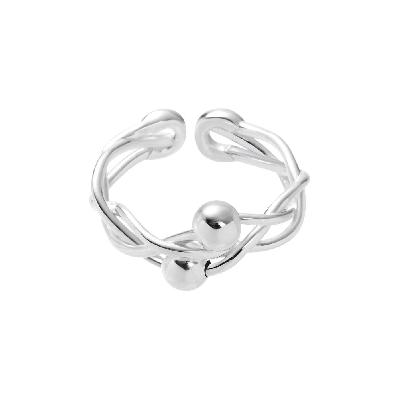 純銀,編織,戒指,平價飾品