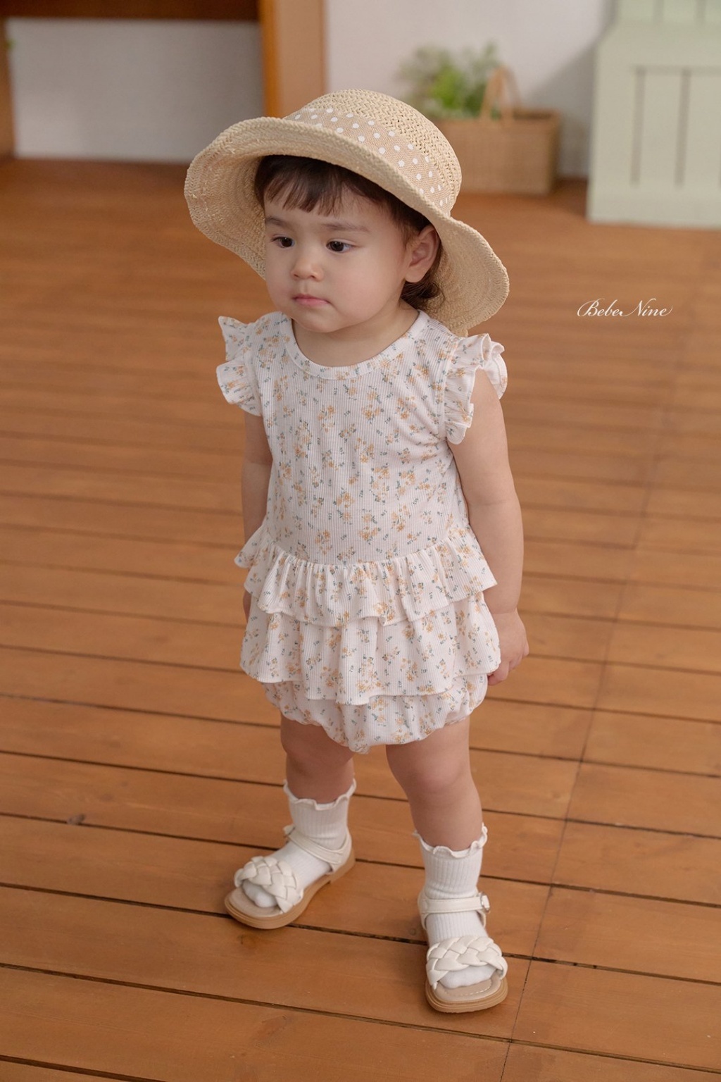 正韓夏bebenine 嫩嬰夏季清爽碎花套裝